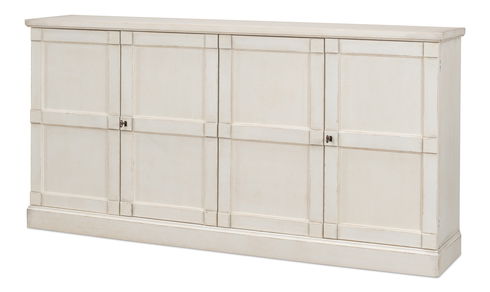 Lionisio Buffet,75",Stucco Wht,Wood Drs