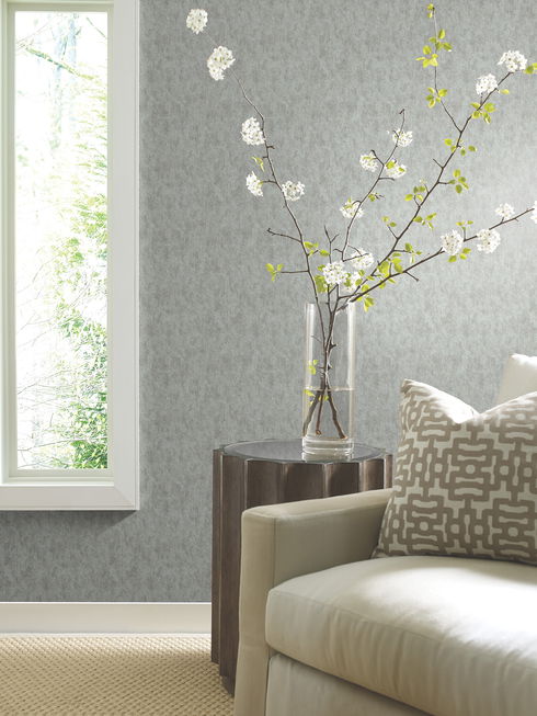 Shimmering Patina Spa & Silver Wallpaper