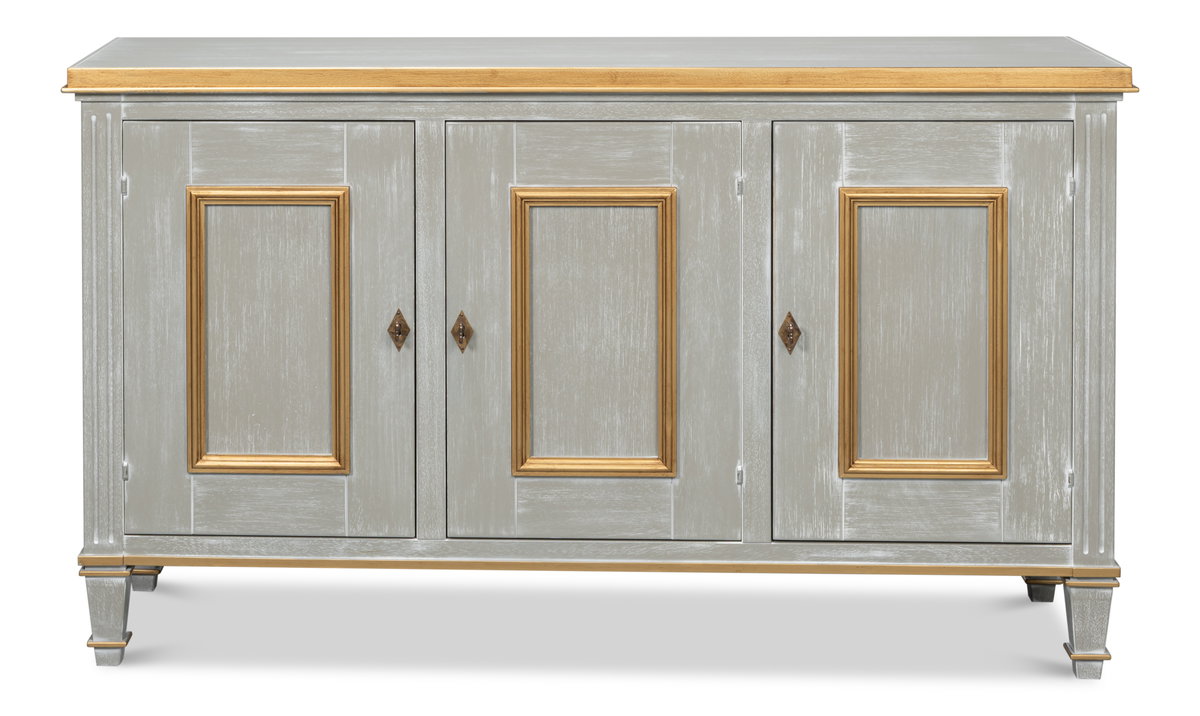 Louis Xvi Buffet Carmine Legno, by Sarreid, 1'6" length x 5' width x 2'10" height View 2