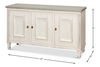 Louis Xvi Buffet,White/White,Gray Quartz, Cabinets & Sideboard by Sarreid, 60" length x 18" width x 34" height thumbnail 15