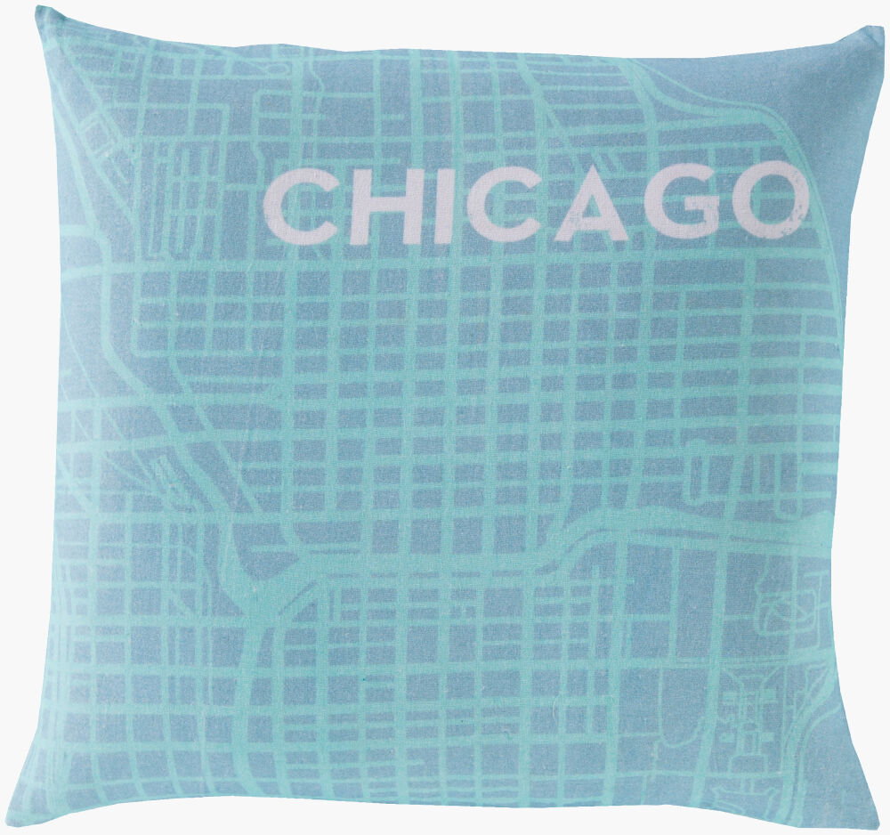 City Maps Accent Pillow, Decorative Pillow by Surya, 18" length x 18" width