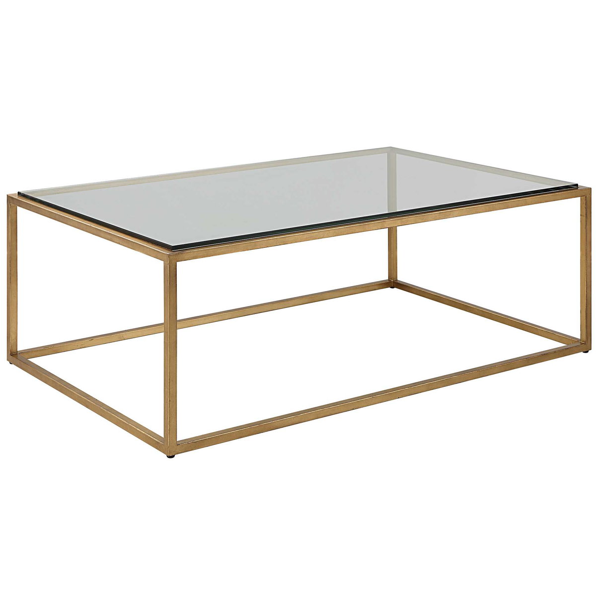 Bravura Gold Coffee Table, Furniture by Uttermost, 48" width x 16.75" height x 30" depth View 4