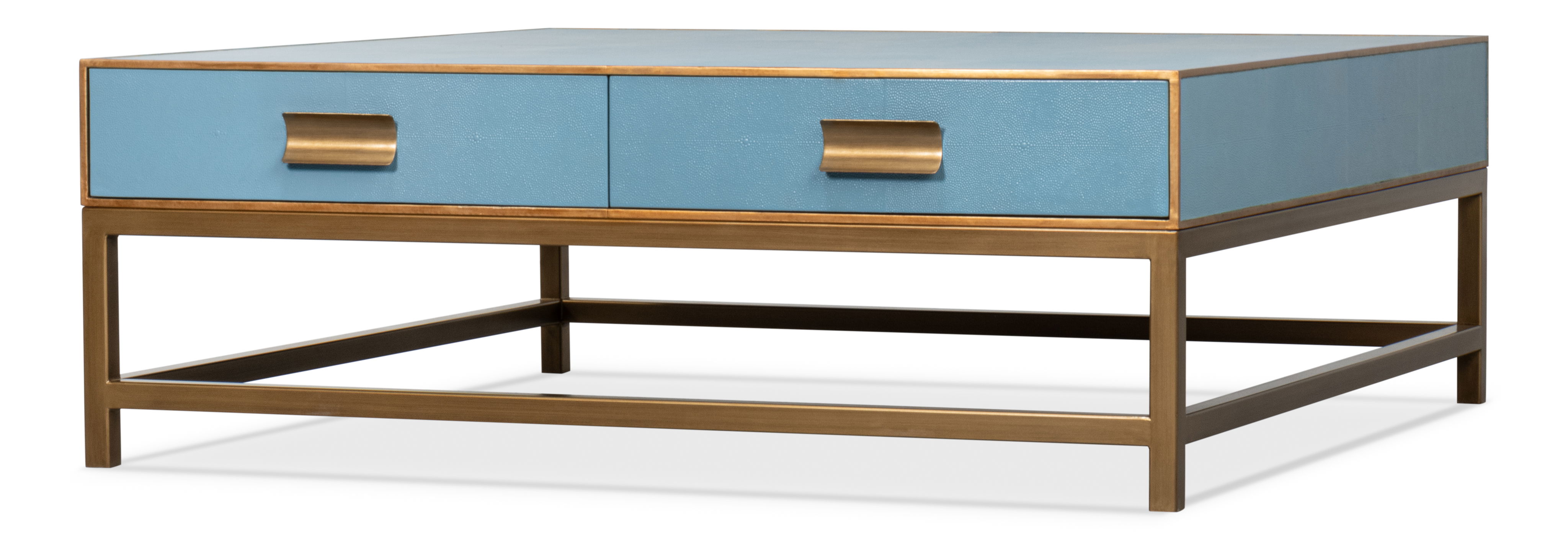 Gideon Shagreen Sq.Coffee Table  Blue large image 