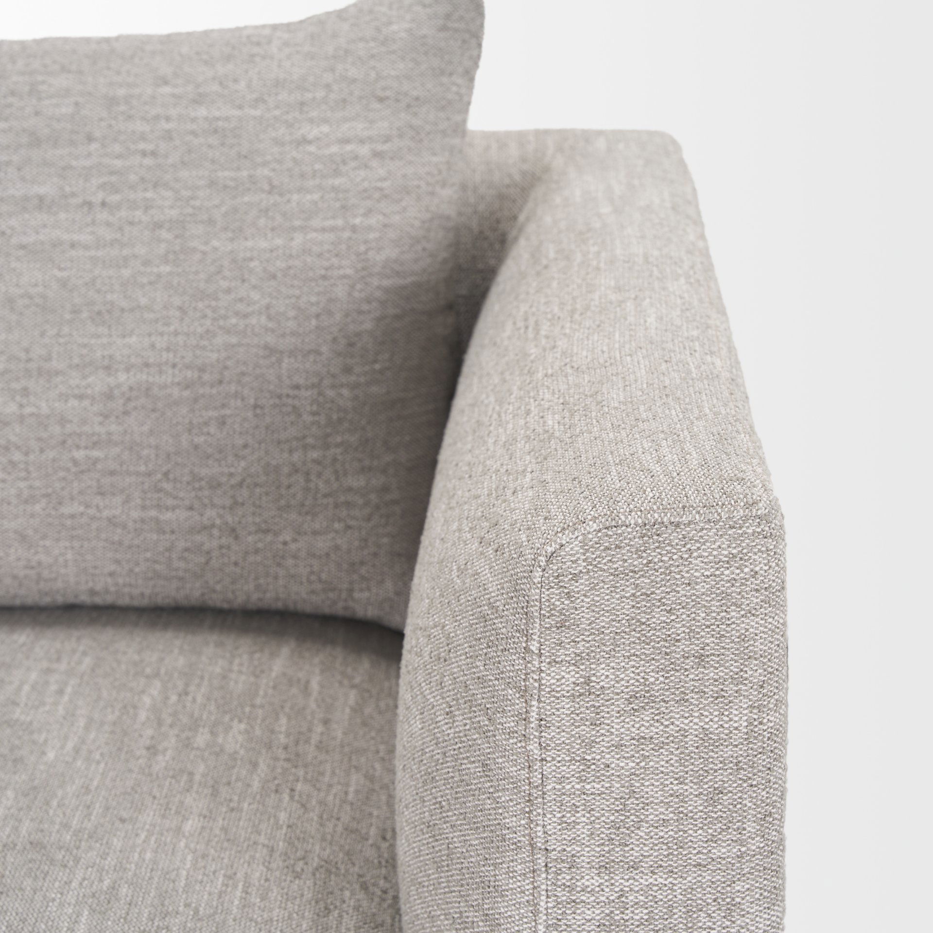 Halston 6 Piece (with 2 x Ottoman) Light Grey Double Chaise Sofa Set large image 