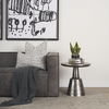 Bobbi Textured Polished Nickel Cast Aluminum Metal Accent Table thumbnail 1