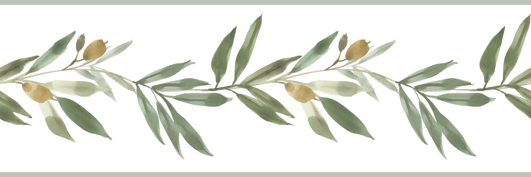 Olive Branch Green Border large image 