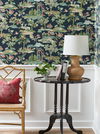 Kingswood Navy & Red Wallpaper, by York Wall, 27' length x 2'3" width x 0.02" depth thumbnail 3