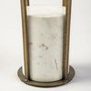 Jacinta II 21' Round Glass Top Metal and Marble Pedestal End/Side Table thumbnail 7