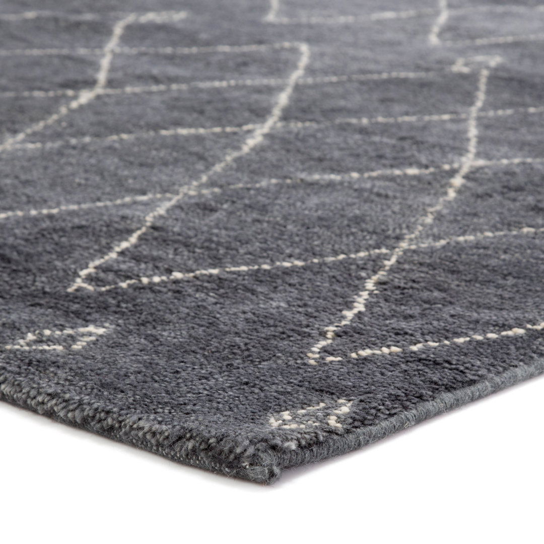 Nostalgia Casablanca Hand-Knotted Moroccan Gray/White Area Rug large image 