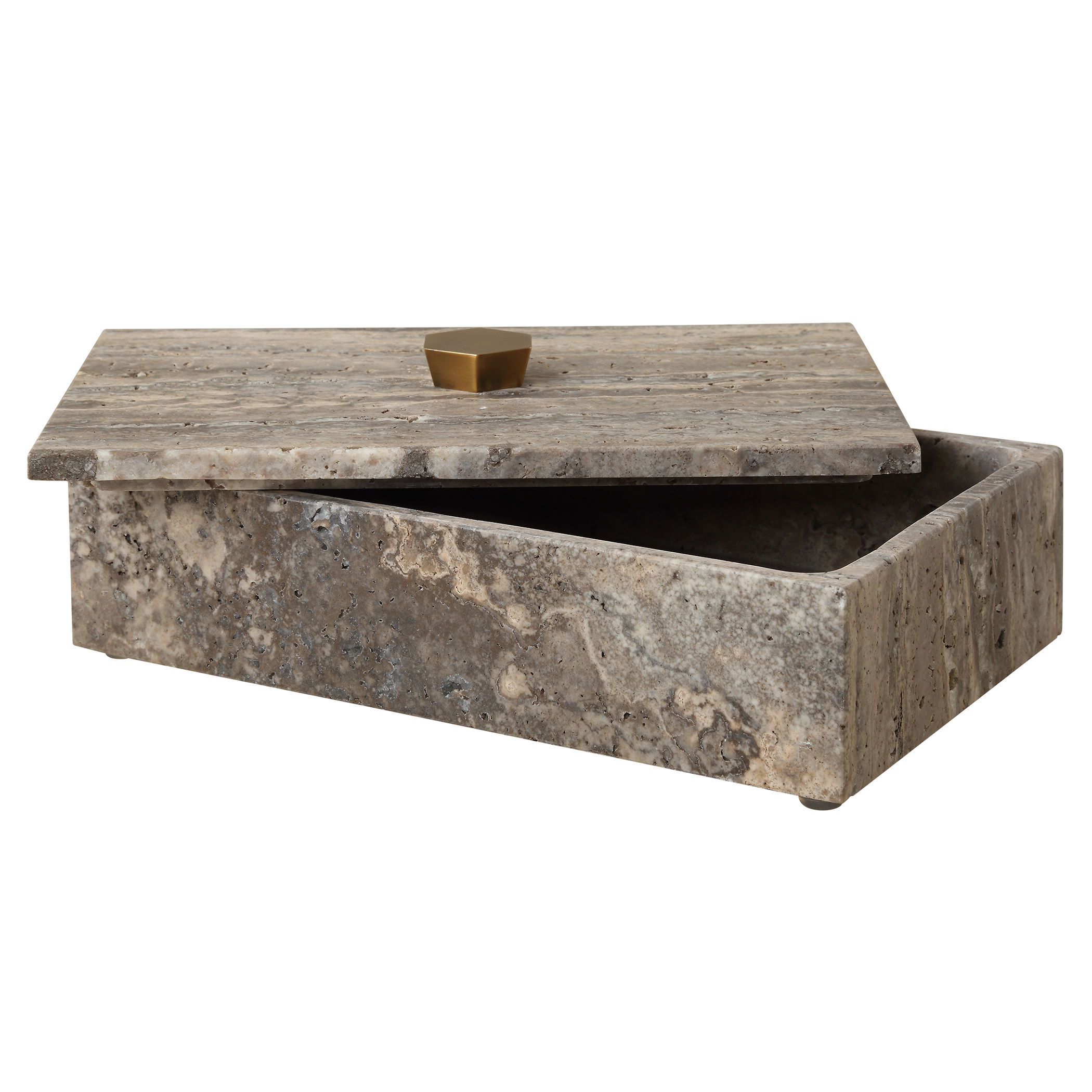 Griseus Travertine Stone Box large image 