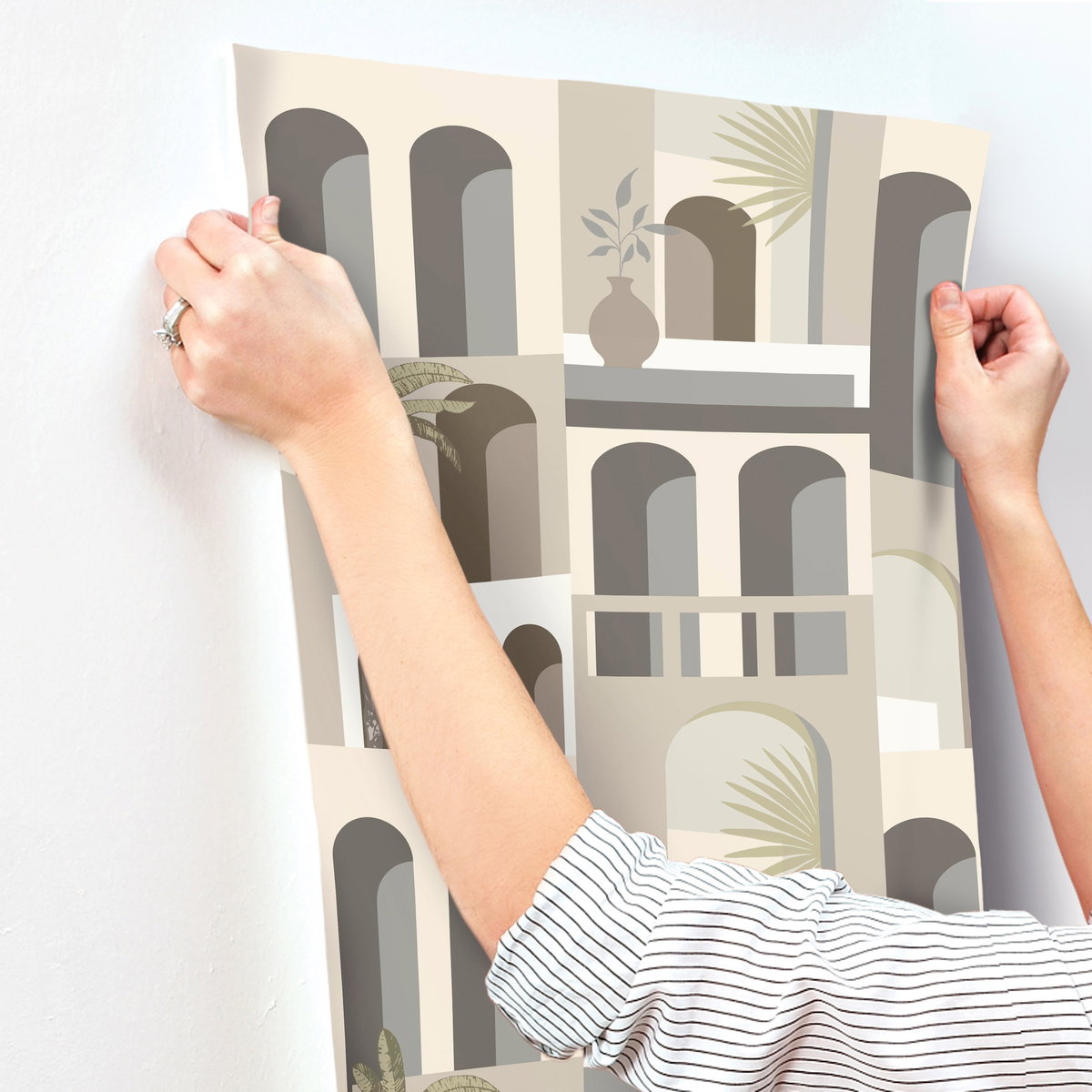 Monte Vista Sand & Fog Wallpaper, by York Wall, 27' length x 2'3" width x 0.02" depth View 5