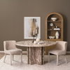 Malo  Cream Resin Large Sphere Decorative Object, by Mercana, 5.91" length x 5.91" width x 5.91" height thumbnail 4