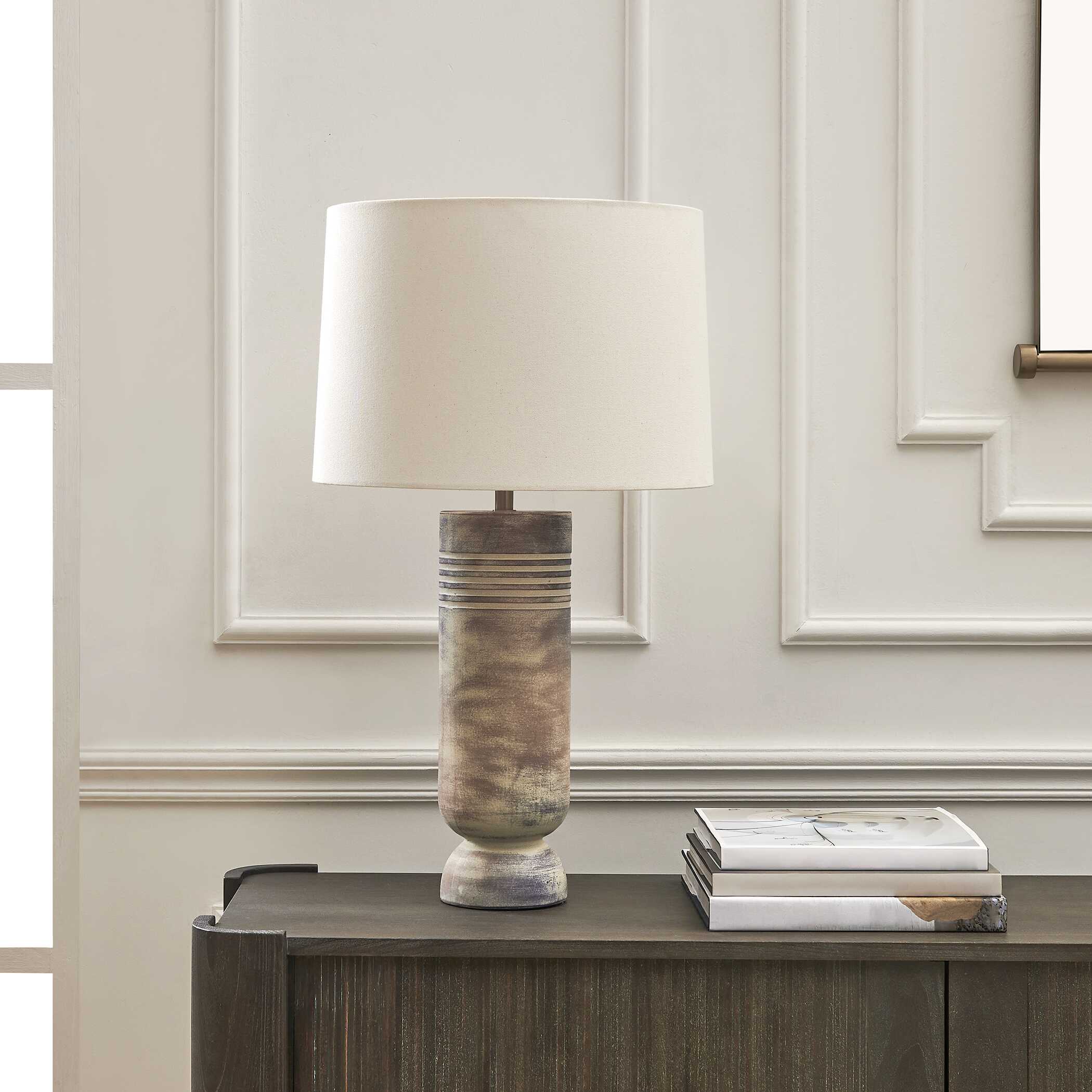 Vale Beige Hues Table Lamp, by Uttermost, 16" width x 28.37" height x 16" depth View 3