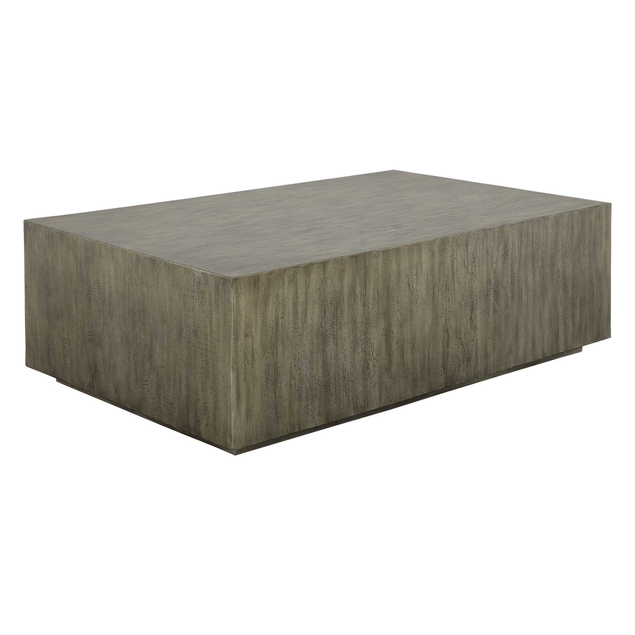 Kareem Modern Gray Coffee Table, Furniture by Uttermost, 52.25" width x 16.25" height x 32.25" depth View 4