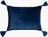 Cotton Velvet Lumbar Pillow, Decorative Pillow by Surya, 13" length x 19" width thumbnail