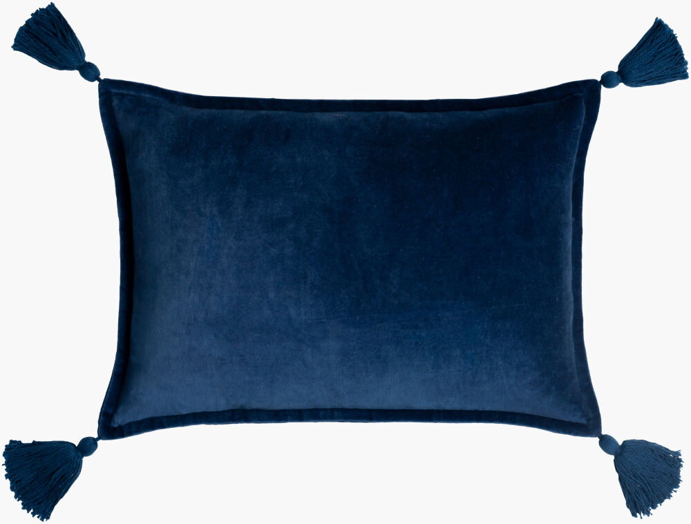 Cotton Velvet Lumbar Pillow, Decorative Pillow by Surya, 13" length x 19" width