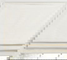 Online Designer Bathroom Emery Linen/Cotton Light Filtering Roman Cordless Shade, Ivory, 36 x 48"