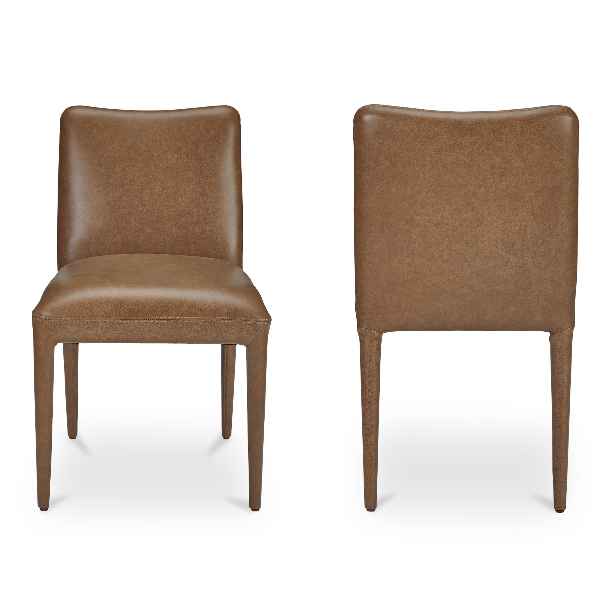 Calla Dining Chair Brown - Set Of Two, by Moe's Home, 20.5" width x 33.5" height x 23.5" depth View 3