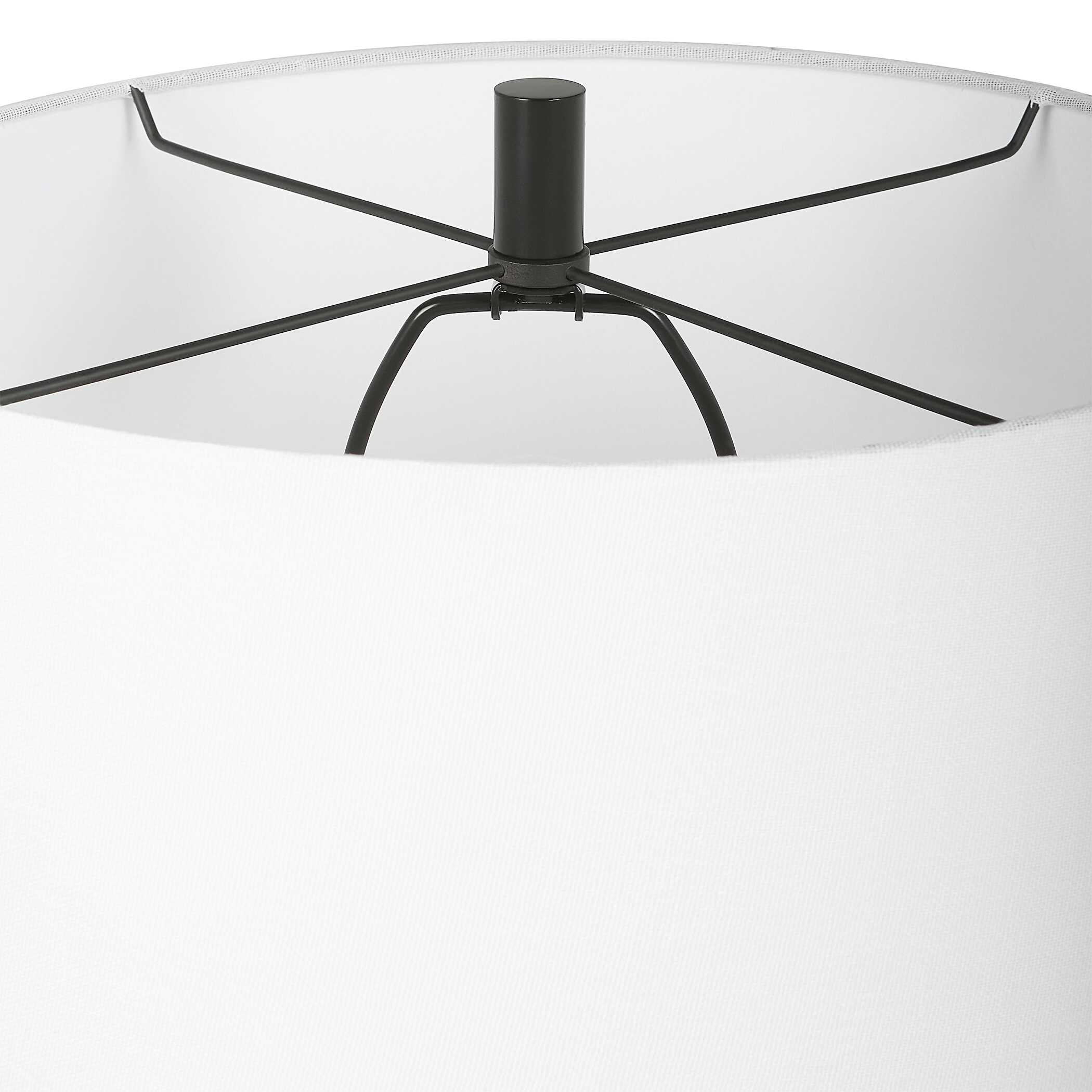 Collar Gloss White Table Lamp large image 