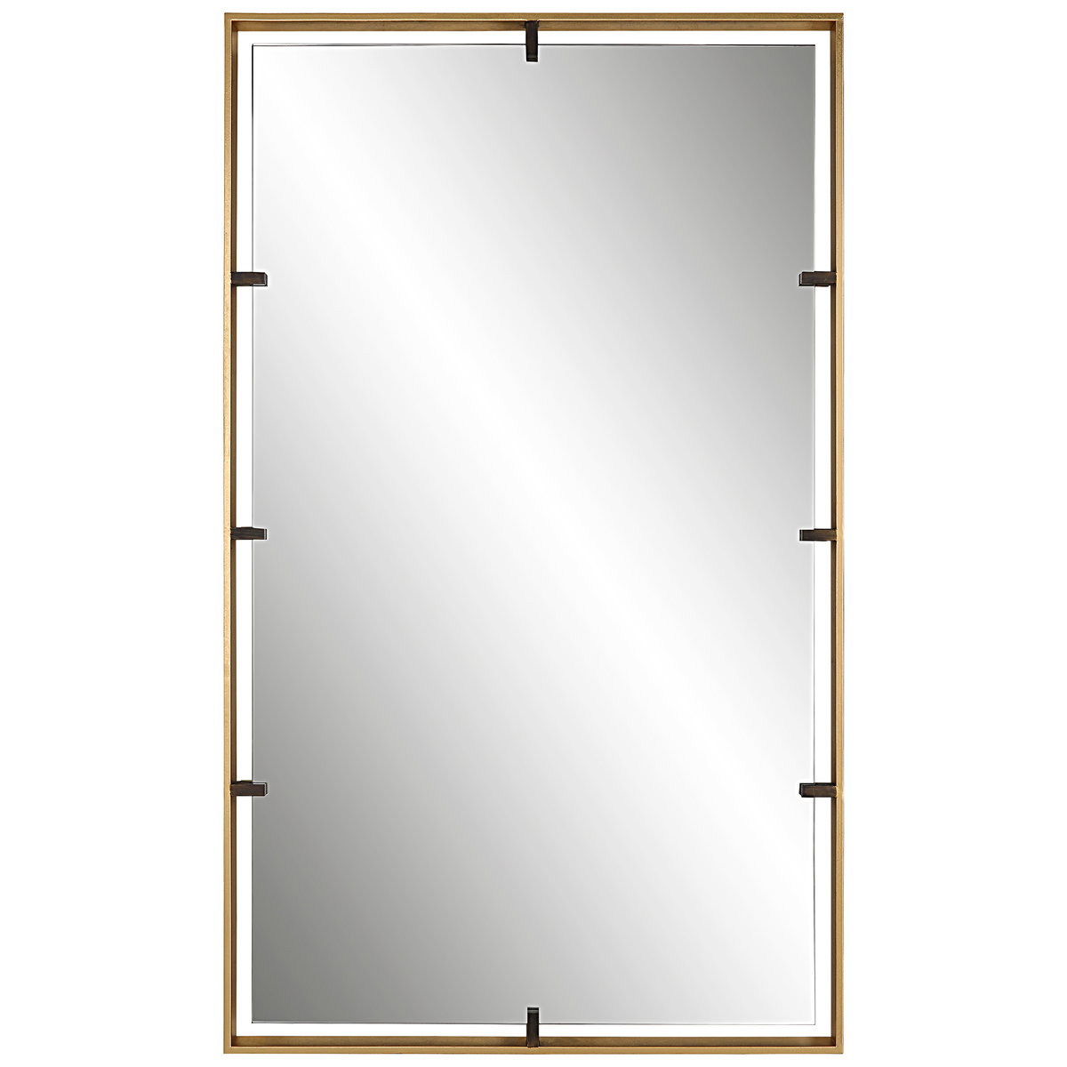 Egon Gold Wall Mirror, by Uttermost, 2'5.87" width x 4'2" height x 1.62" depth View 1