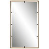Egon Gold Wall Mirror, by Uttermost, 2'5.87" width x 4'2" height x 1.62" depth thumbnail 1