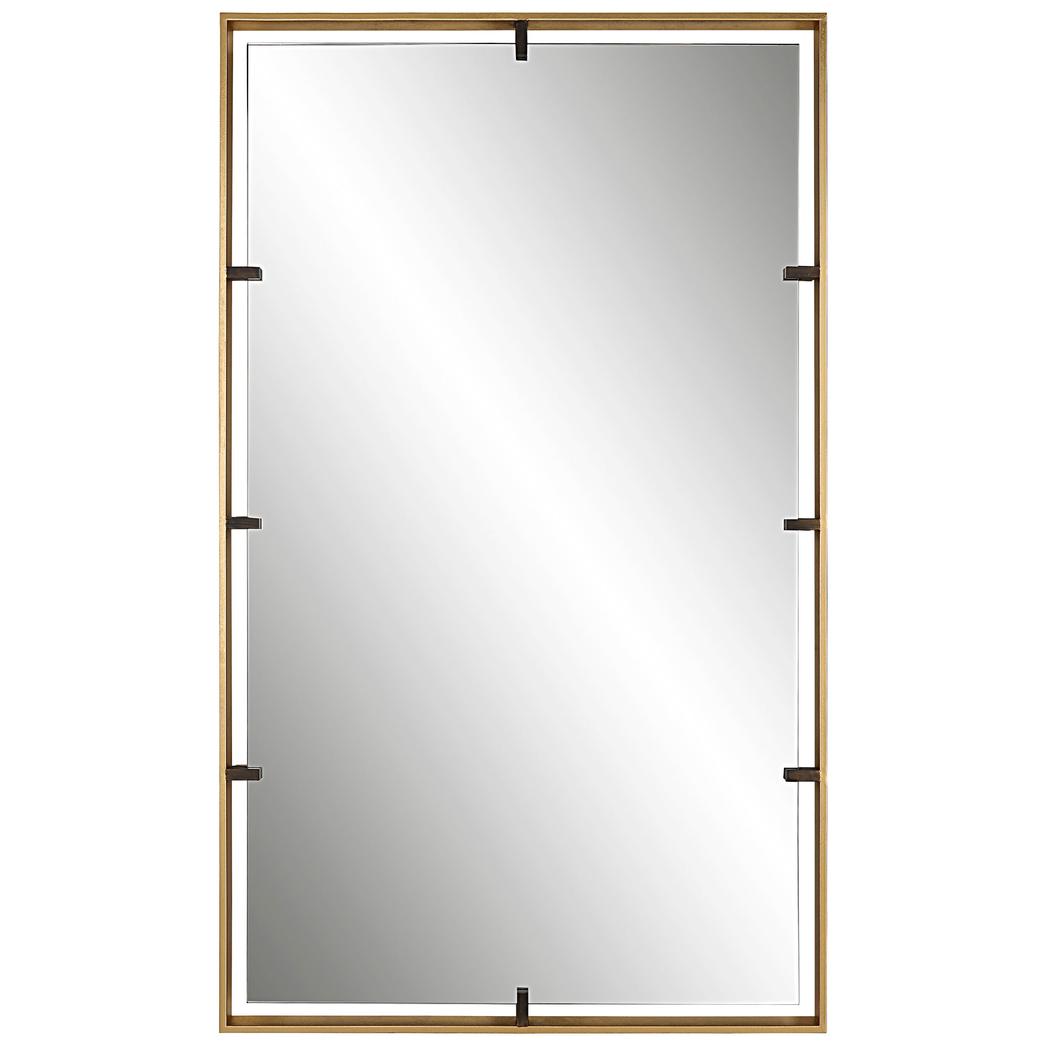 Egon Gold Wall Mirror, by Uttermost, 29.87" width x 50" height x 1.62" depth View 1