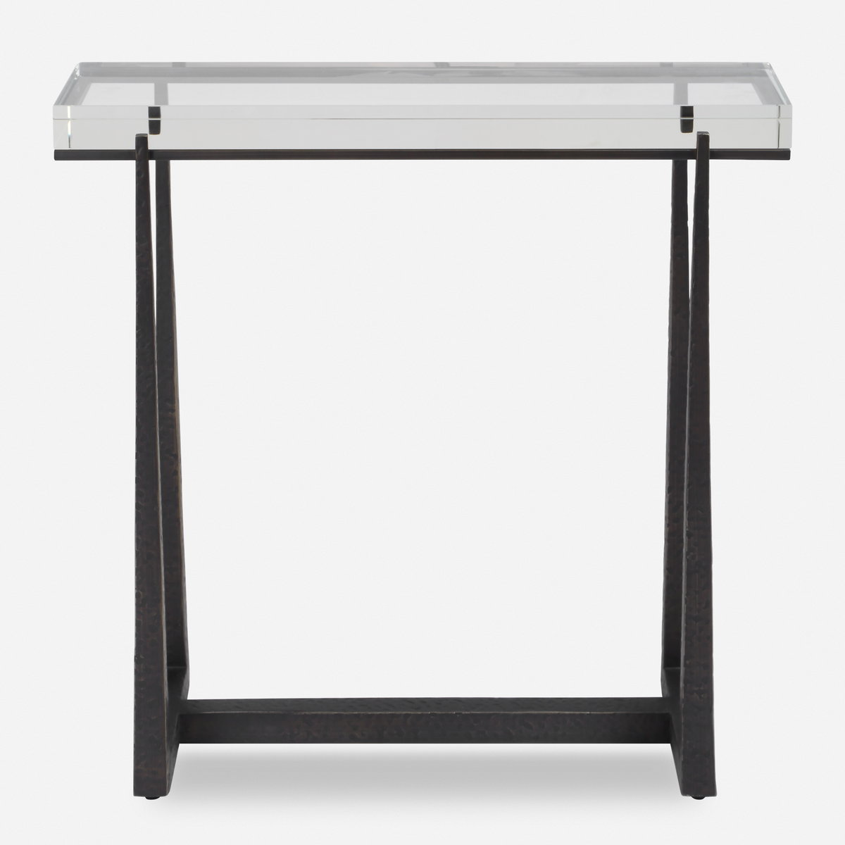 Midas Bronze Accent Table, Side & End Table by Uttermost, 24" width x 24" height x 8.67" depth View 1