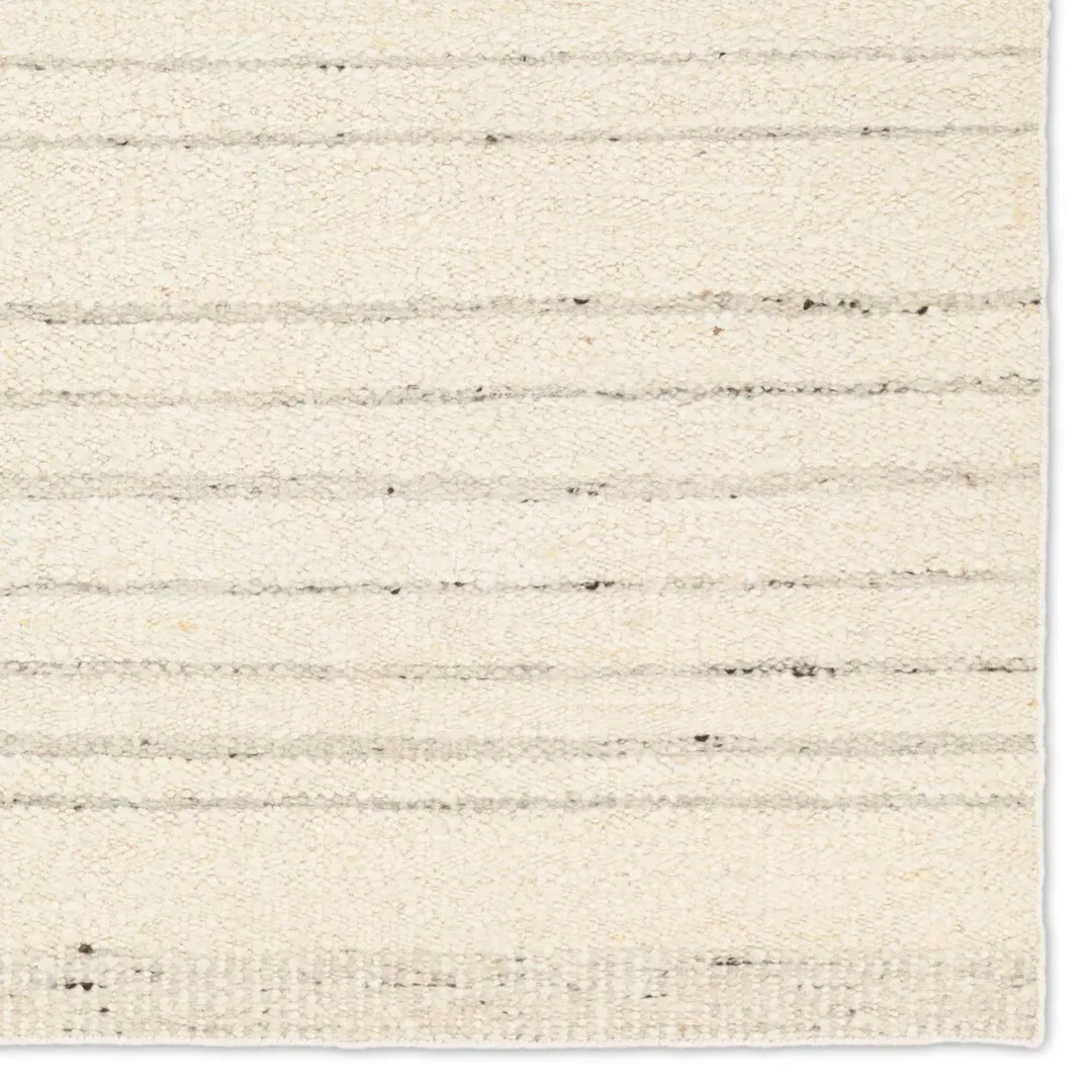Jaipur Living Rya LEO09 Handmade Stripes Ivory and Grey Area Rug (10'x14') large image 