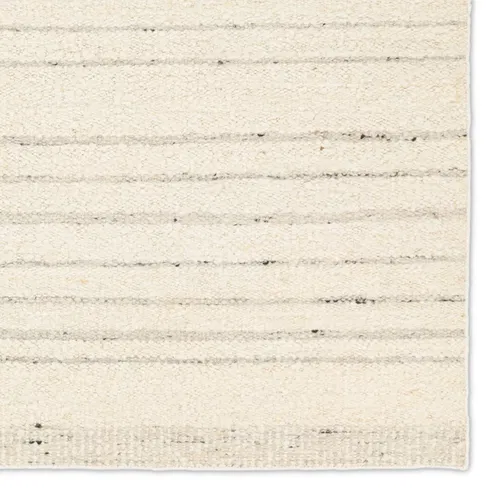 Jaipur Living Rya LEO09 Handmade Stripes Ivory and Grey Area Rug (10