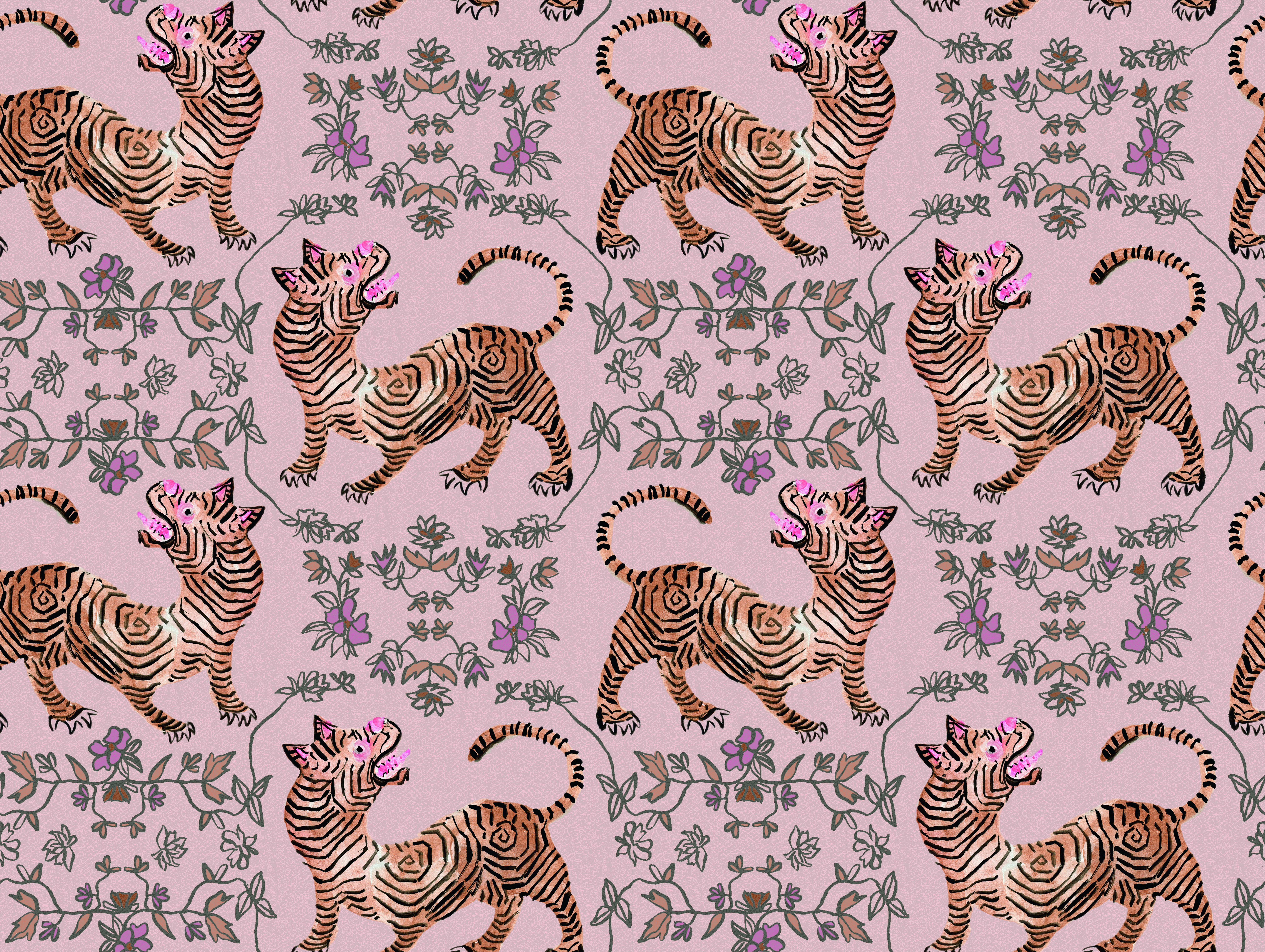 Ferrandi Light Pink Wallpaper large image 