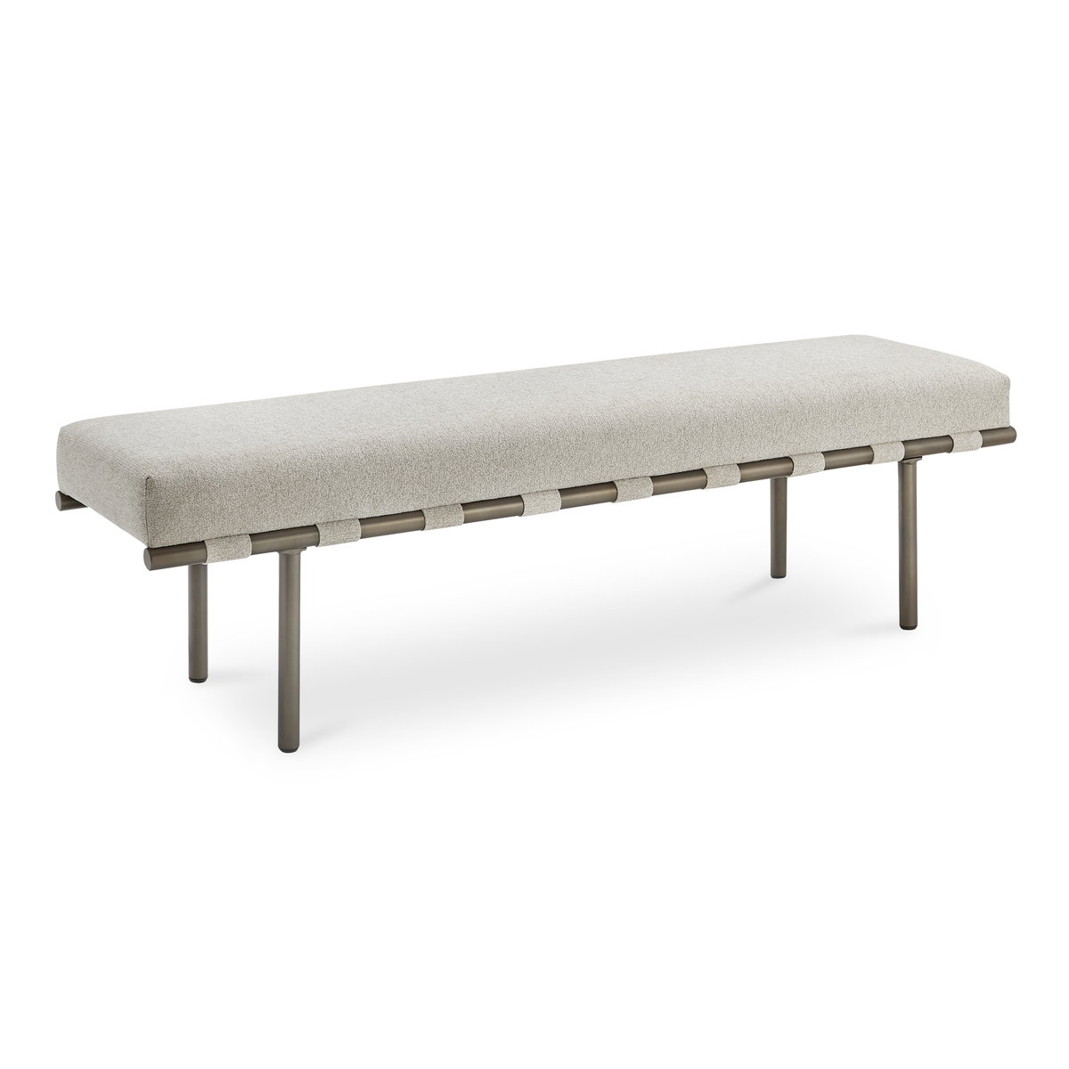 Carson Dining Bench Beige, Benche by Moe's Home, 69" width x 20" height x 18" depth View 2