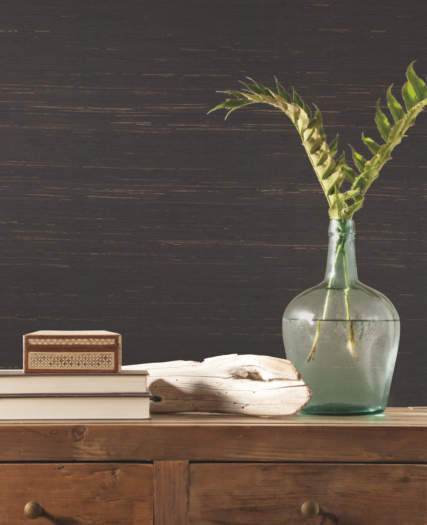 Inked Grass Charcoal Wallpaper large image 
