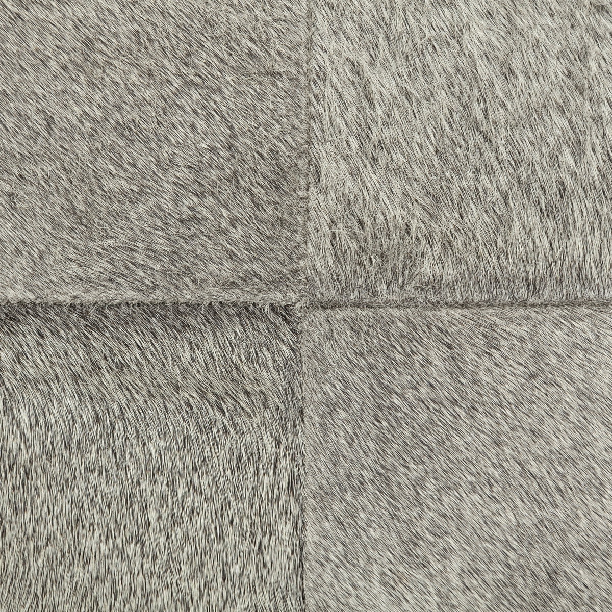 Zahavi I 20' Grey-toned hair-on-hide ottoman, by Mercana, 20" length x 20" width x 20" height View 11