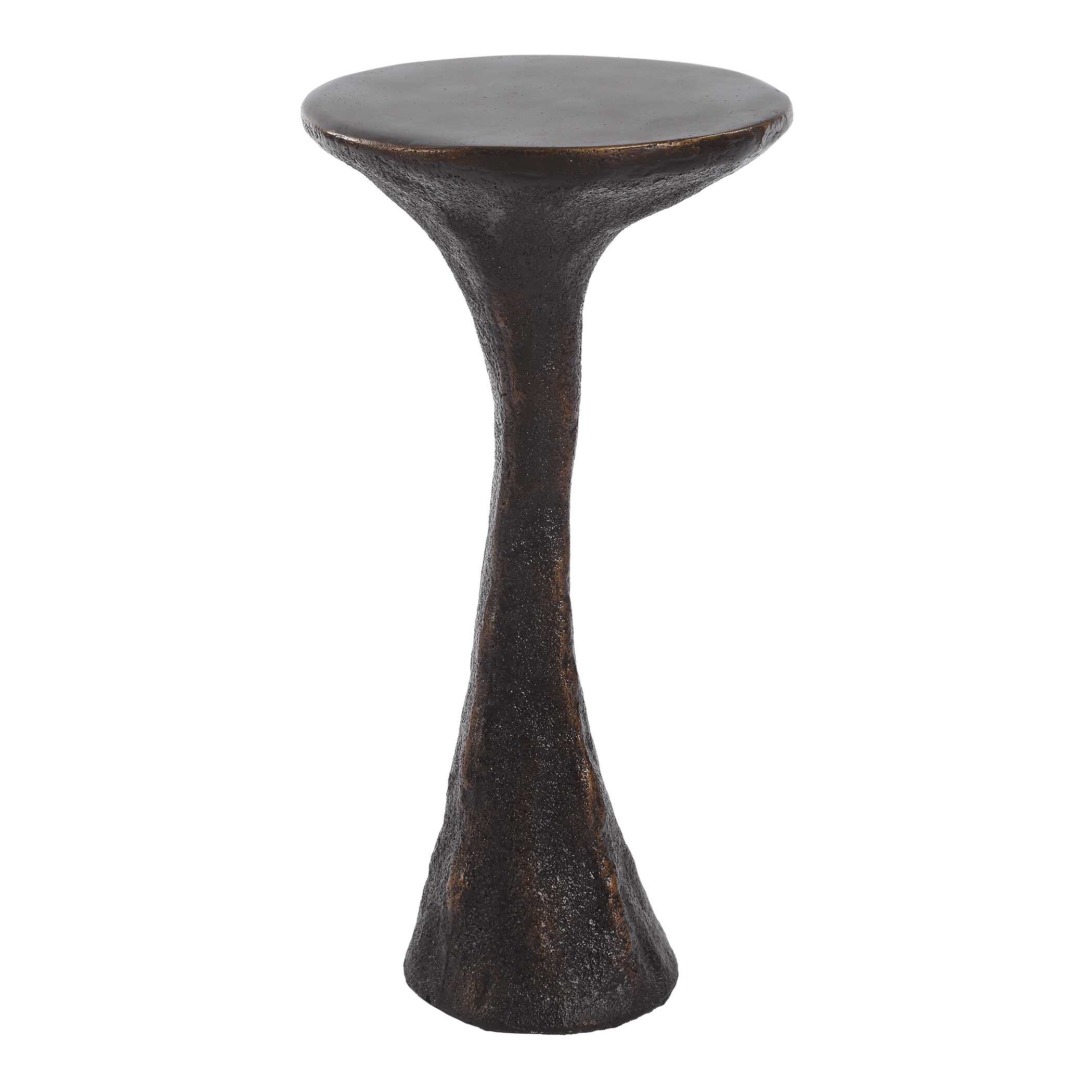 Milan Outdoor Dark Bronze Drink Table, Furniture by Uttermost, 11.75" width x 22" height x 10.75" depth View 4
