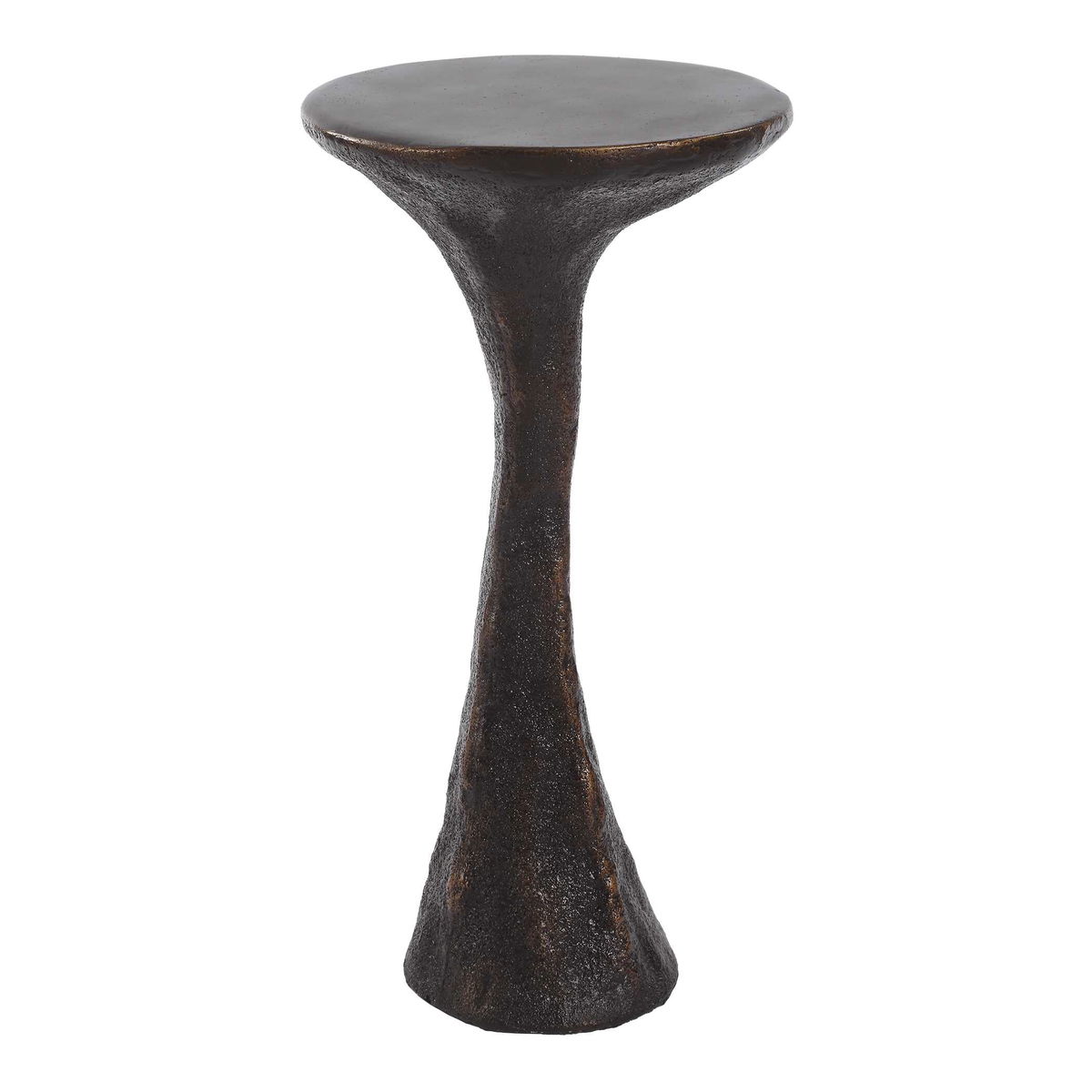 Milan Outdoor Dark Bronze Drink Table, Outdoor Table by Uttermost, 11.75" width x 1'10" height x 10.75" depth View 4