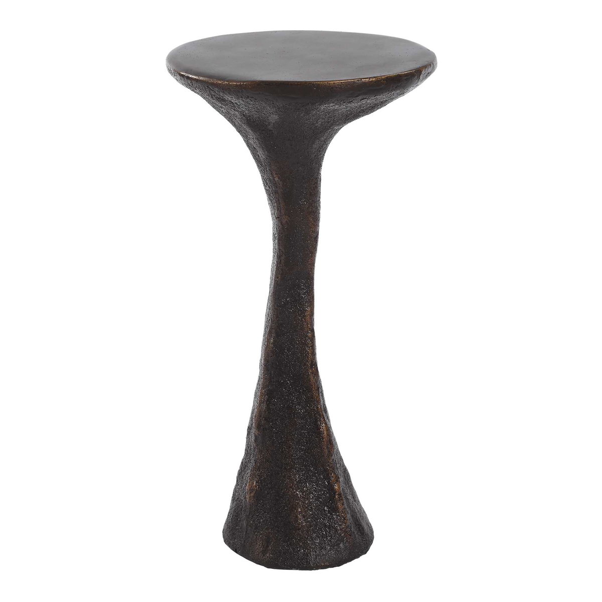 Milan Outdoor Dark Bronze Drink Table, Outdoor Table by Uttermost, 11.75" width x 1'10" height x 10.75" depth View 4