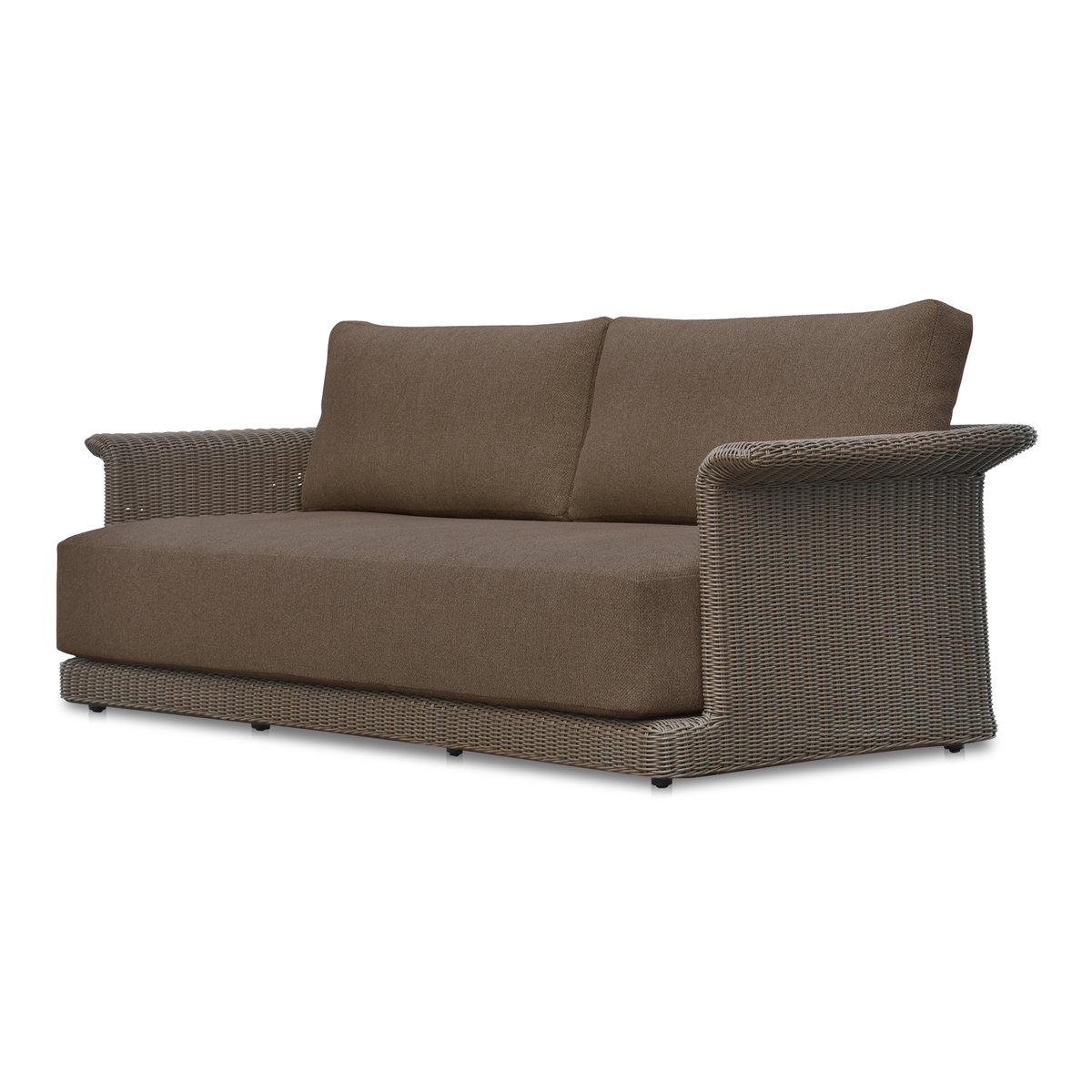 Meredith Outdoor Sofa Brown, Sofas & Sectional by Moe's Home, 90.55" width x 30" height x 38.43" depth View 2