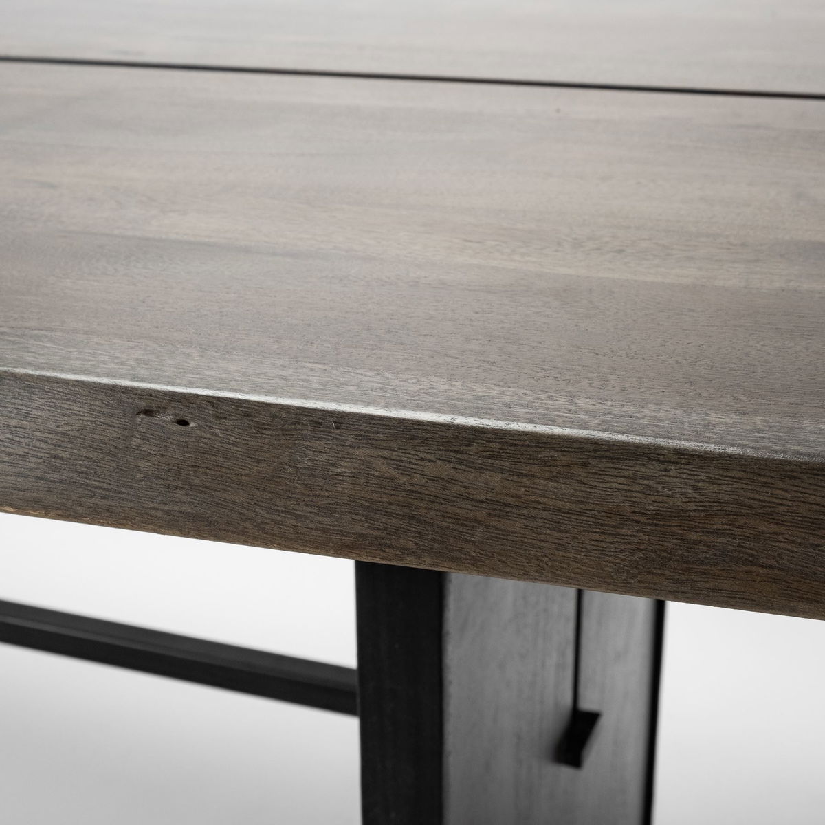 Ledger 84'L x 38'W Trestle Dining Table | Modern | Brown Wood | Seats 8, by Mercana, 84" length x 38" width x 30" height View 5