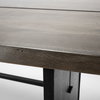 Ledger III 84x38 Brown Solid Wood Top & Base Dining Table, by Mercana, 84" length x 38" width x 30" height thumbnail 5