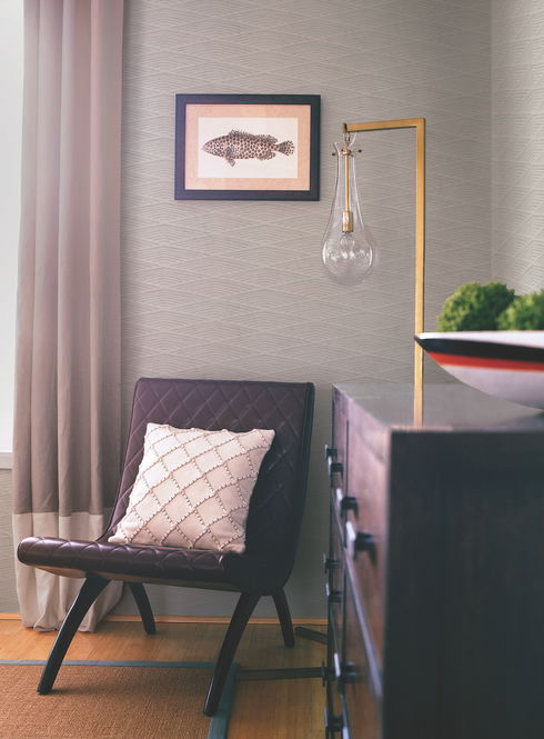 Lofty Peaks Light Grey Wallpaper
