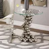 Sphere Table-Nickel, Side & End Table by Global Views, 20" width x 21.5" height x 20" depth thumbnail 2