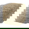 Binita    Gray/Brown Hemp Wool and Cotton Pouf thumbnail 0