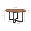 Bent Round Dining Table 54in, by Moe's Home, 54" width x 30" height x 54" depth thumbnail 16