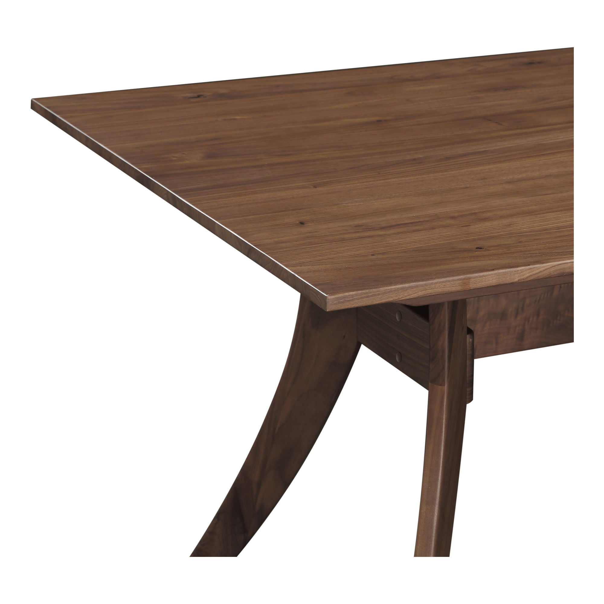 Florence Small Dining Table Brown, by Moe's Home, 63" width x 30" height x 33.5" depth View 3