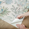 Handpainted Songbird Turquiose Peel & Stick Wallpaper thumbnail 4