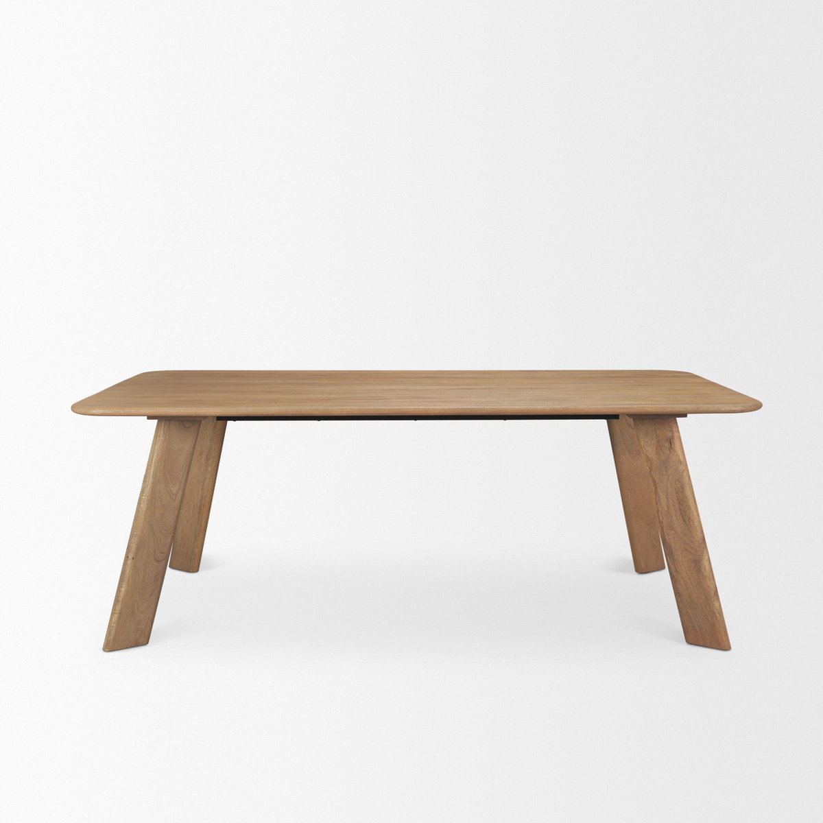 Welborn 84' Light Brown Wood Rectangular Dining Table, by Mercana, 84" length x 42" width x 30" height View 4