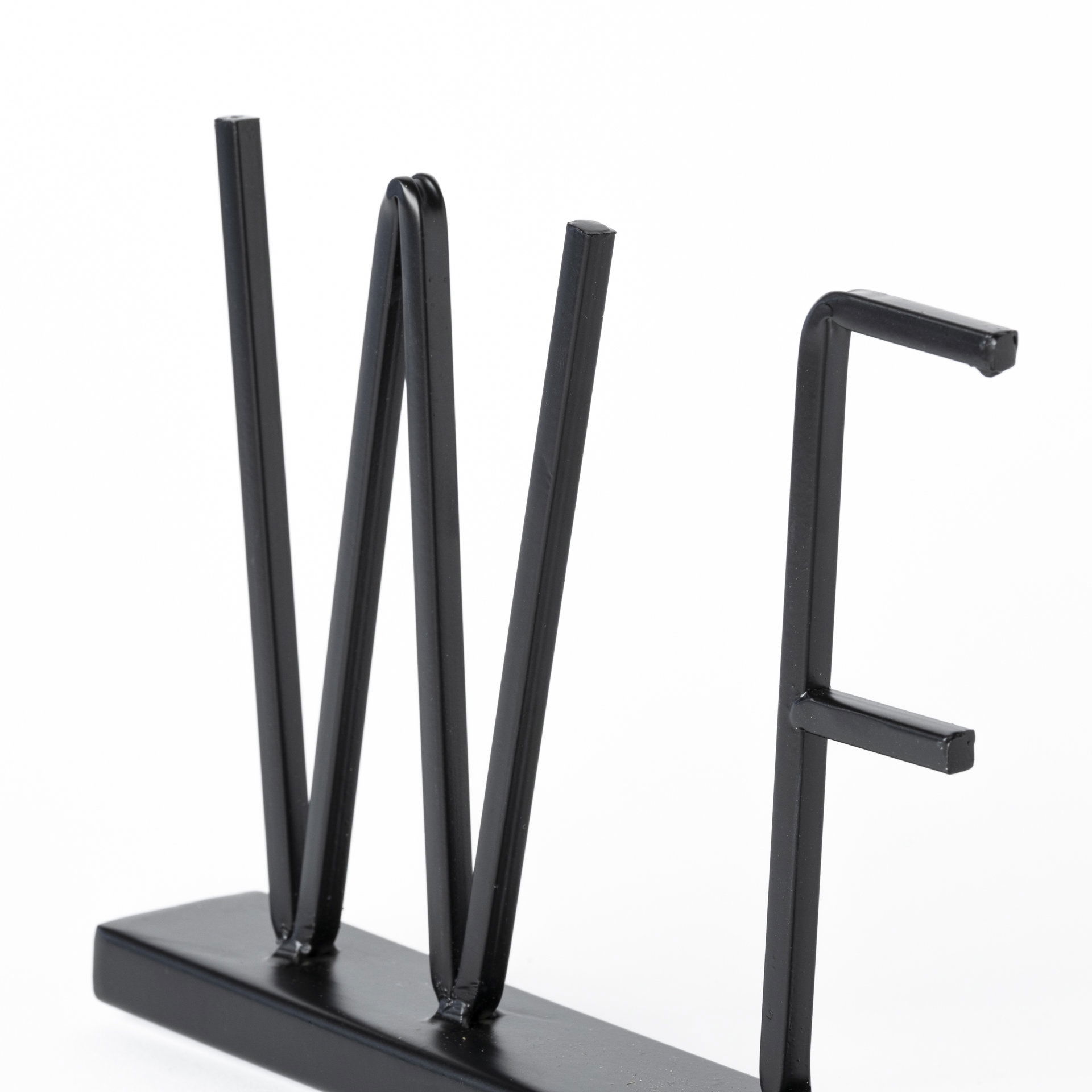 Welcome 24L x 1W Black Metal Sign, Decorative Object by Mercana, 24.33" length x 1.18" width x 5.31" height View 4
