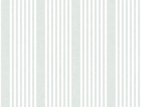 Green French Linen Stripe Wallpaper