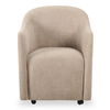 Drava Rolling Dining Chair Beige, by Moe's Home, 26" width x 32.5" height x 26" depth thumbnail 1