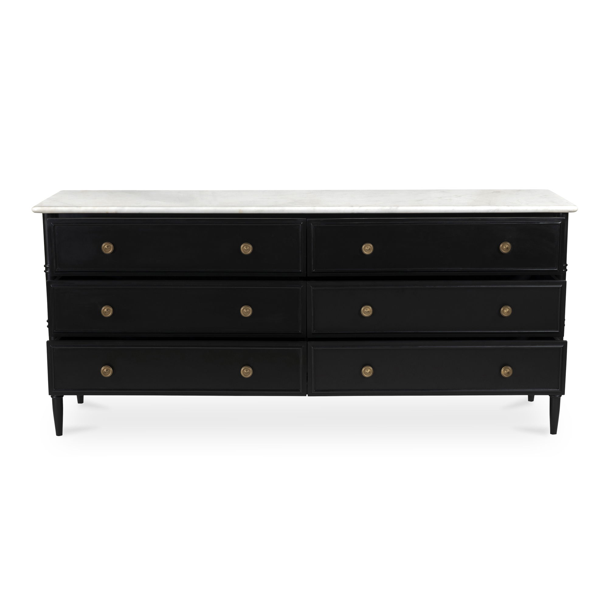 Eleanor 6 Drawer Dresser Black large image 